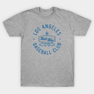 Retro LA Baseball Club Stadium Logo (Blue) T-Shirt